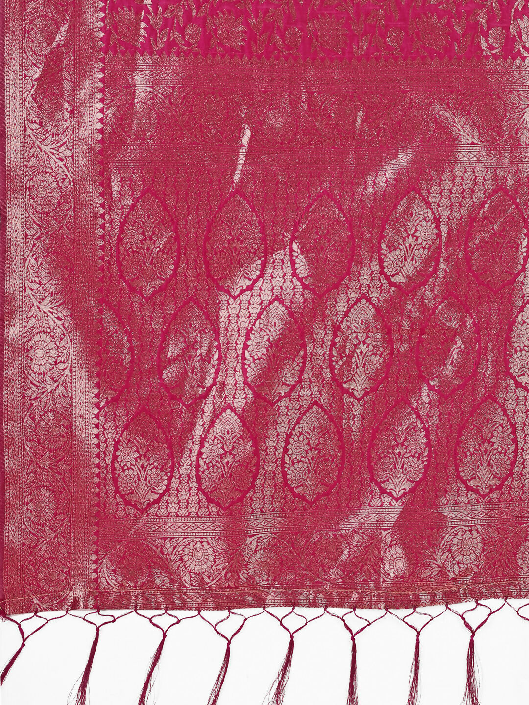 Astita Lichi Silk Magenta Saree