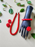 Thumbnail for Inhanns Rangshine 4-In-1 Crystal Glam Set - Handmade - Red - Distacart