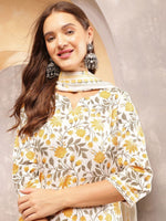 Thumbnail for Anouk Women Ethnic Motifs Printed Regular Kurta with Trousers & With Dupatta