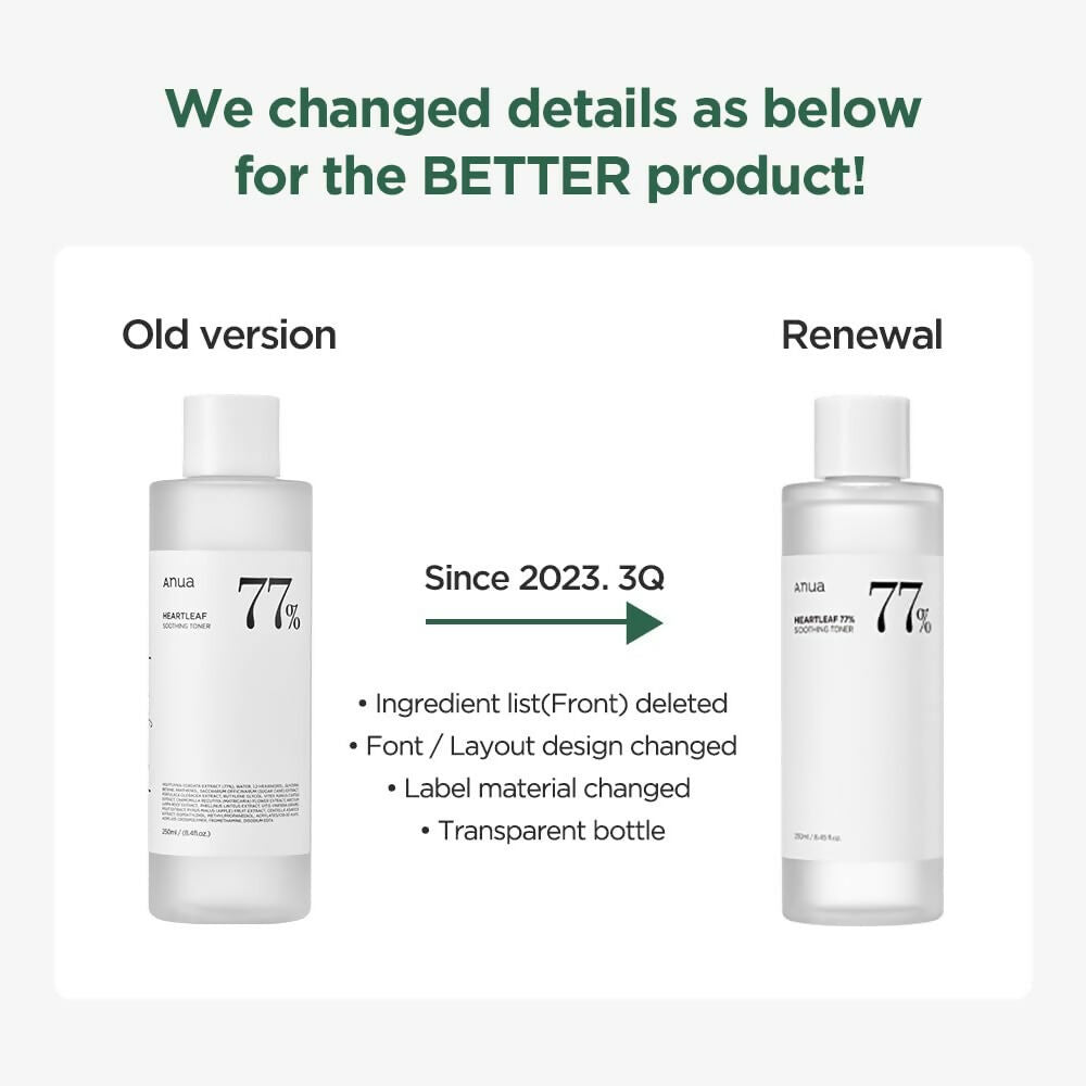Anua Heartleaf 77% Soothing Toner - pH 5.5 Skin Trouble Care, Calming Skin, Refreshing, Purifying - Korean Skincare - Distacart