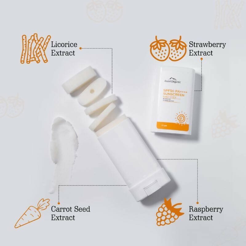 Aravi Organic SPF 50+ Daily Sunscreen Stick - Distacart