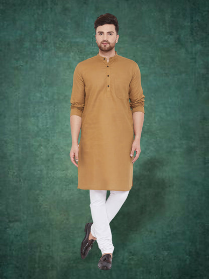 Even Apparels Men's Pure Cotton Beige Kurta - Distacart