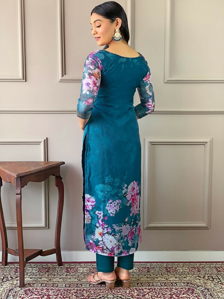 Partywear Designer Tebby Rama Stitched Suit With Dupatta - Tanisha - Distacart