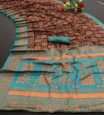 Thumbnail for Vamika Brown Printed Art Silk Saree - Distacart