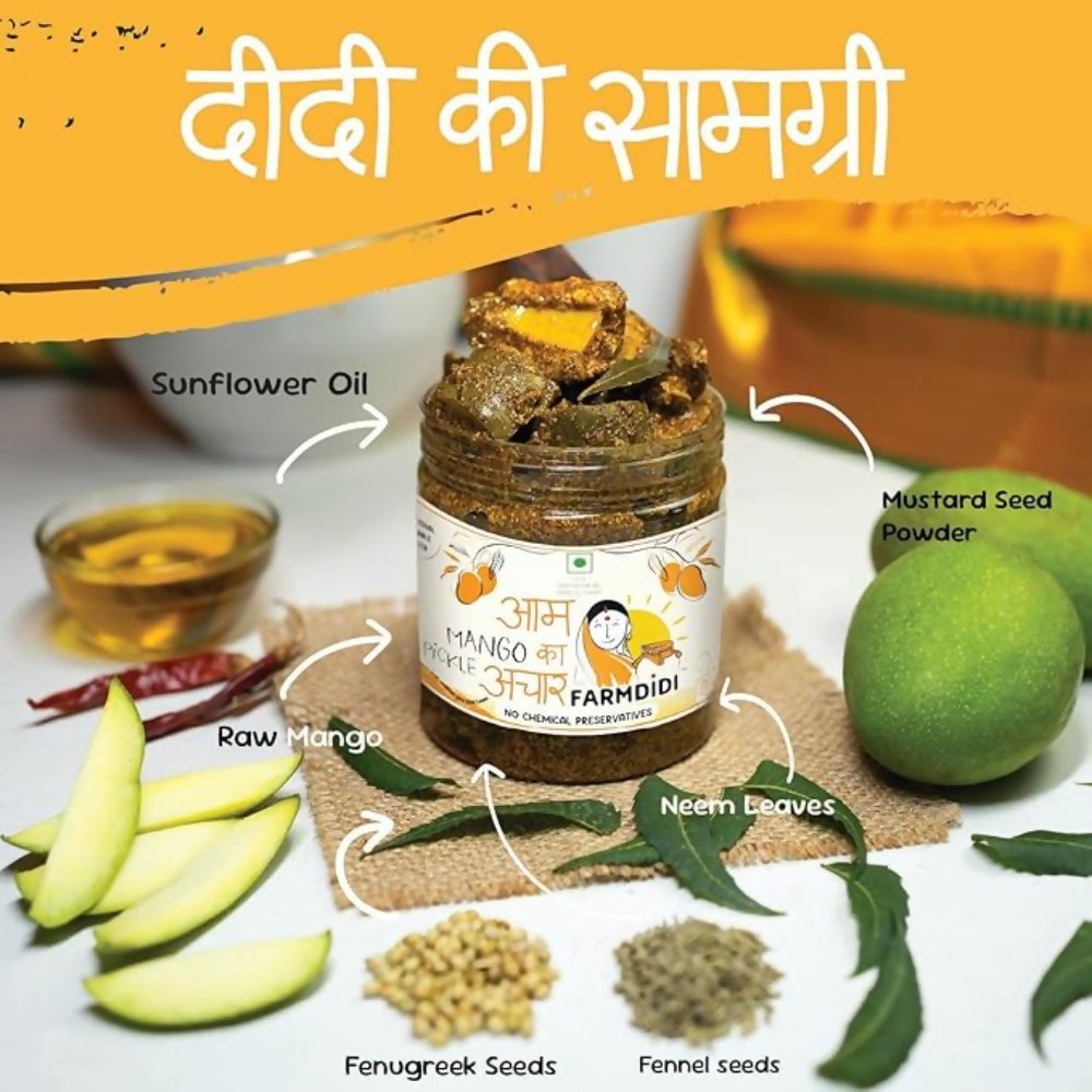 FarmDidi Mango Pickle - Tangy & Salty - Distacart