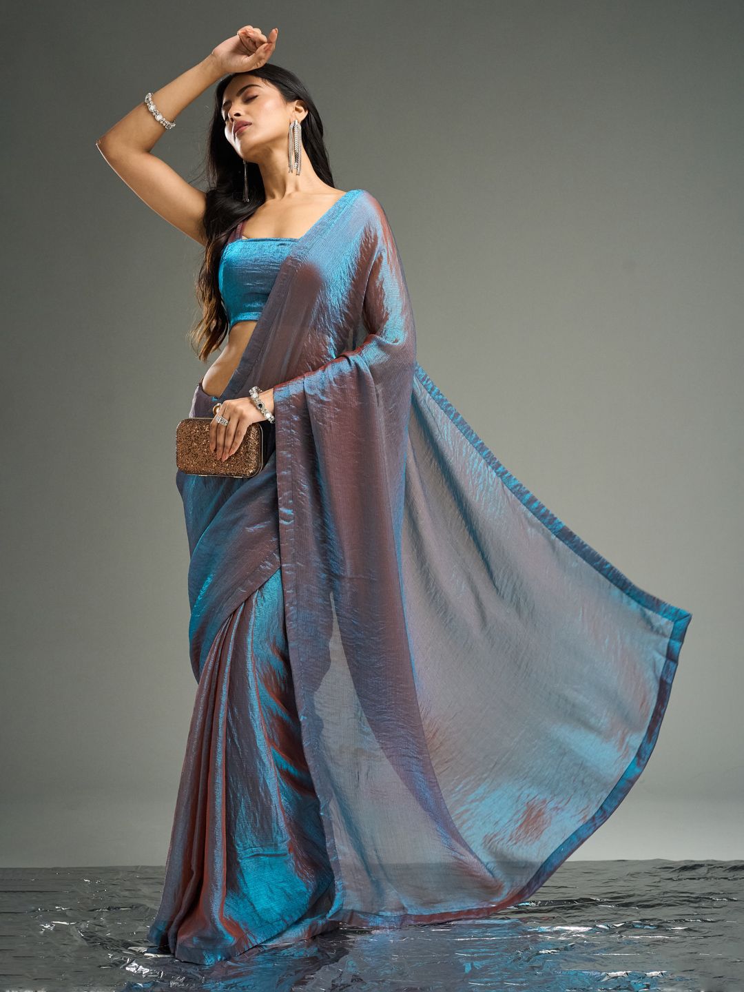 kasee Embellished Silk Blend Saree - Distacart