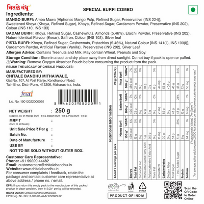 Chitale Bandhu Special Burfi Combo - Distacart