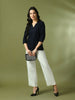 Myshka Women's Navy Blue Embellished Cotton Regular Party Tunic - Distacart