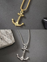 Thumbnail for NVR Men Set of 2 Silver & Gold Stainless Steel Pendant with Chain - Distacart