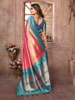 Thumbnail for Aastha Fashion Red Banarasi Tissue Silk Weaving Saree - Distacart
