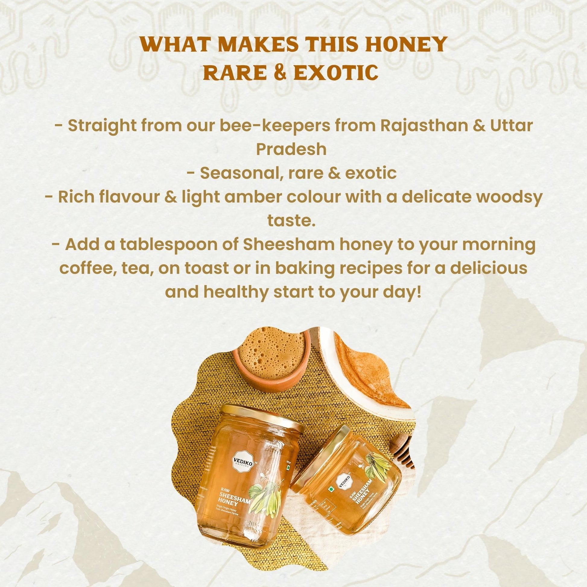 Vediko Origins Raw Sheesham Honey - Distacart