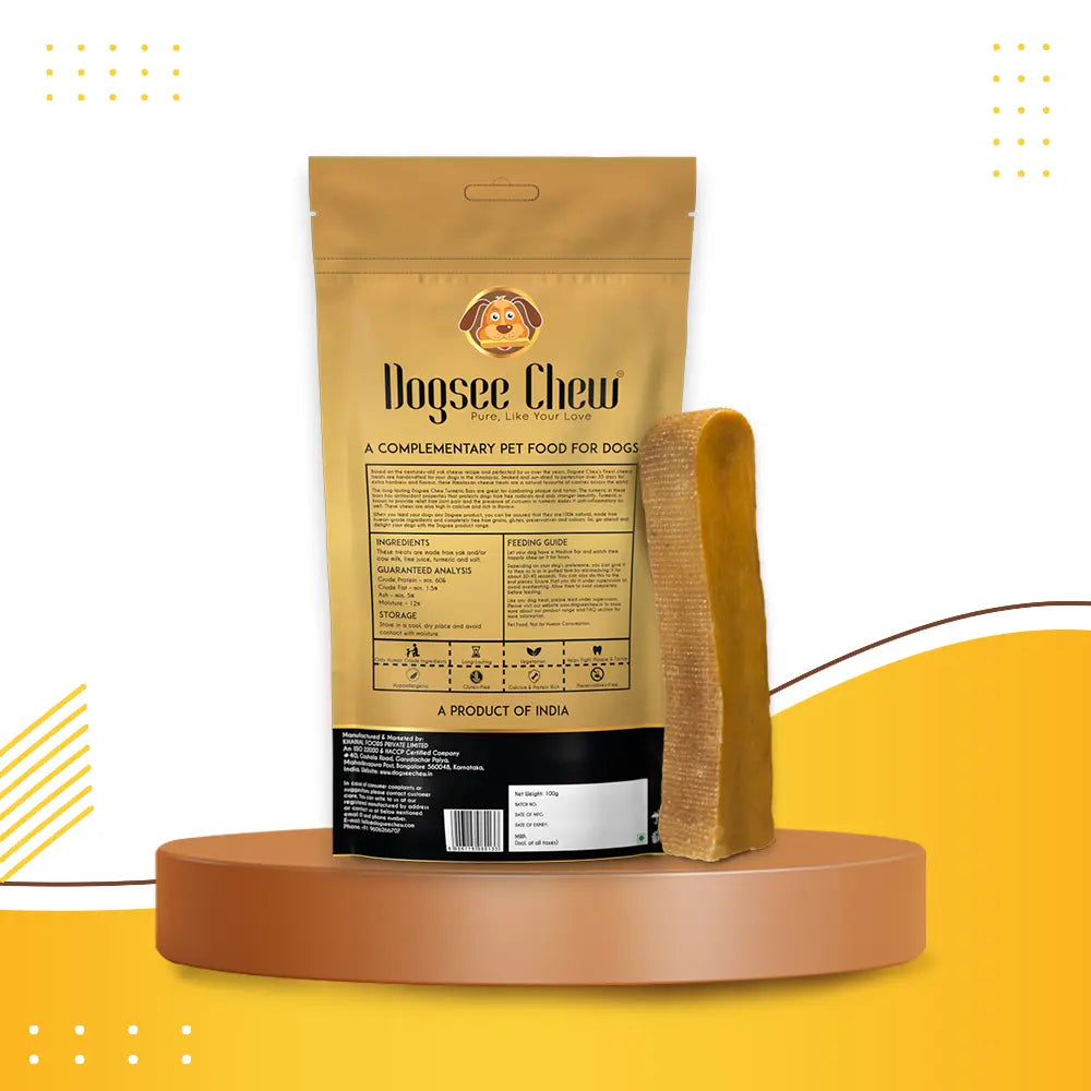 Dogsee Turmeric Medium Bars: Long-Lasting Dental Chews for Medium Dogs - Dista