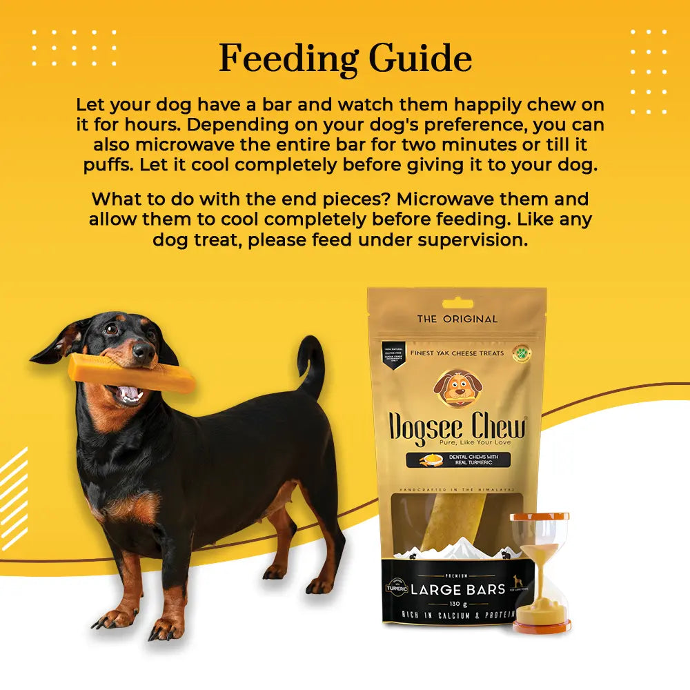 Dogsee Turmeric Large Bars: Long-Lasting Dental Chews For Large Dogs