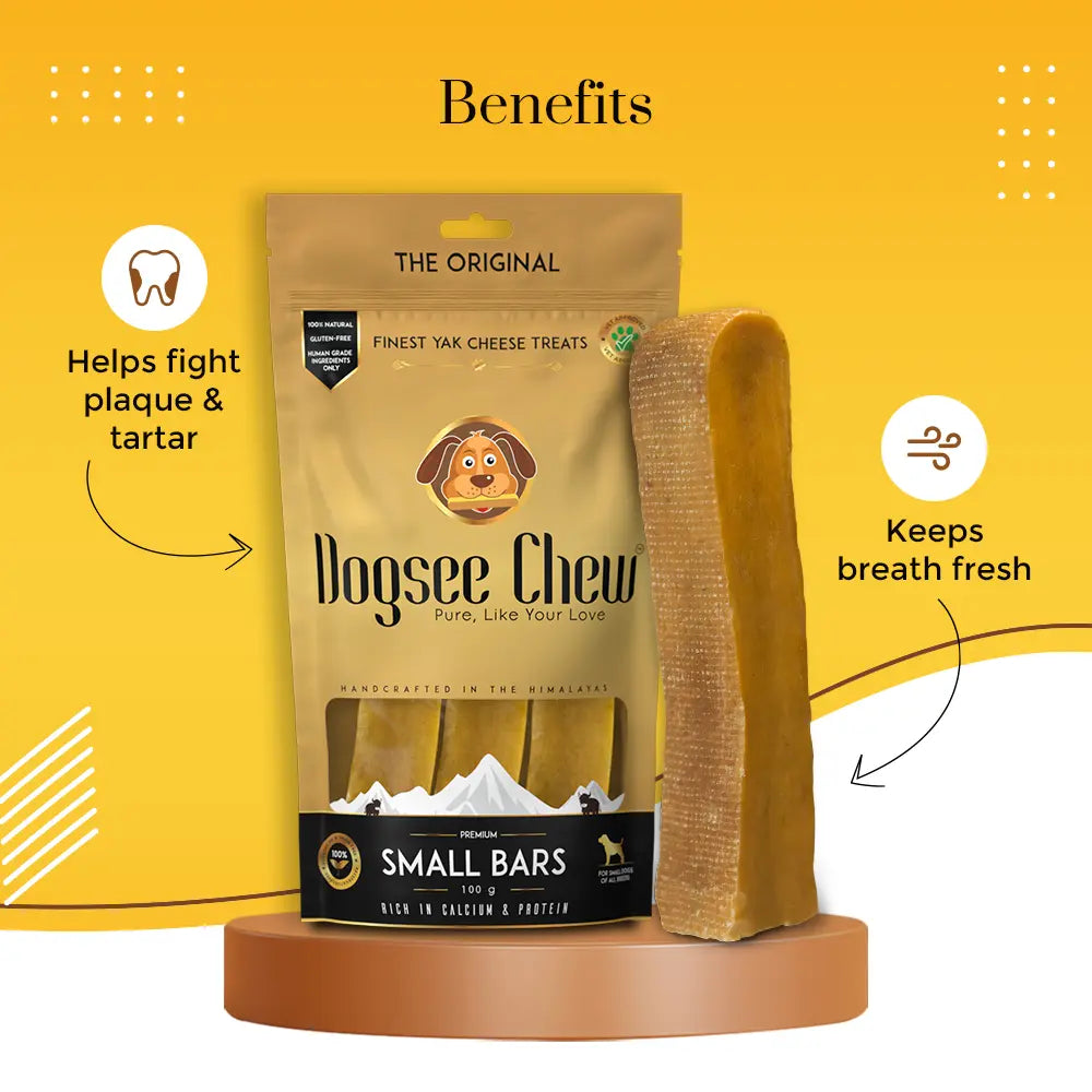 Dogsee Turmeric Small Bars: Long-Lasting Dental Chews for Small Dogs