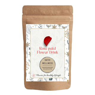 Satvi Wellness Rose petal flower Tea | Rose petal tea | Rose flower drink mix - Distacart