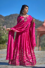 Thumbnail for Lehenga Mart Designer Bollywood Style Wedding Lehenga Choli - Rani - Distacart