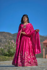 Thumbnail for Lehenga Mart Designer Bollywood Style Wedding Lehenga Choli - Rani - Distacart