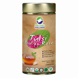 Organic Wellness Ow'Real Tulsi Indian Rose Tin Pack - Distacart