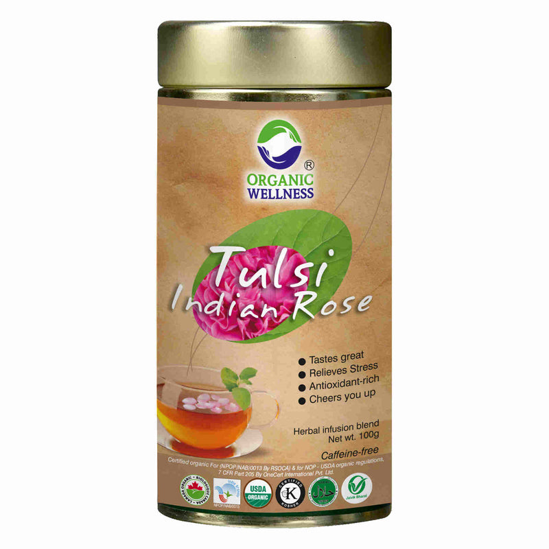 Organic Wellness Ow&#39;Real Tulsi Indian Rose Tin Pack - Distacart