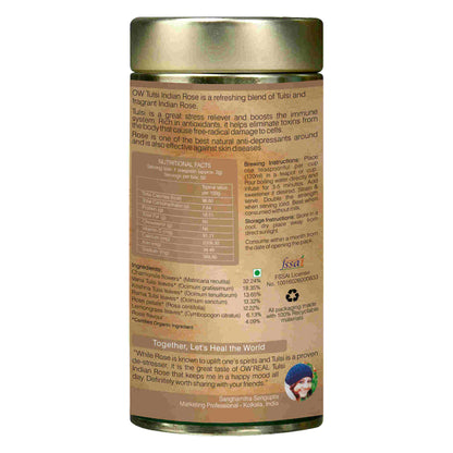 Organic Wellness Ow'Real Tulsi Indian Rose Tin Pack - Distacart
