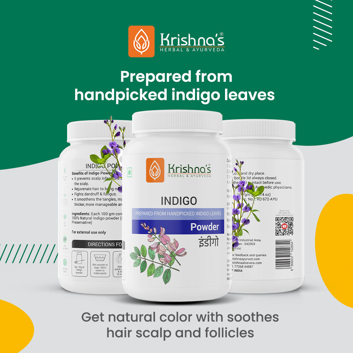 Krishna'S Herbal & Ayurveda Indigo Powder