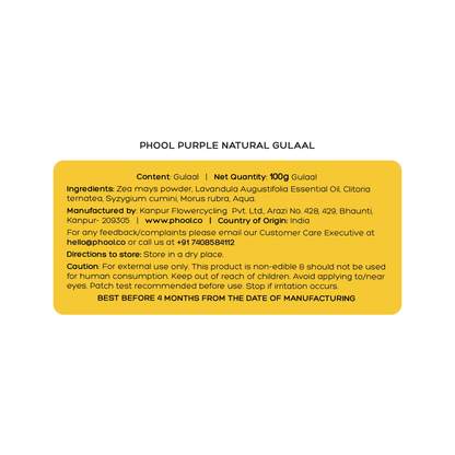 Phool Purple Natural Gulaal - Distacart