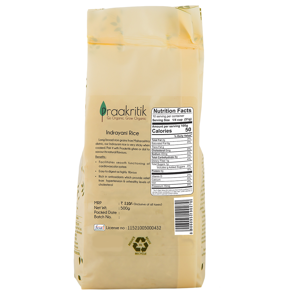 Praakritik Natural Indrayani Rice - Distacart