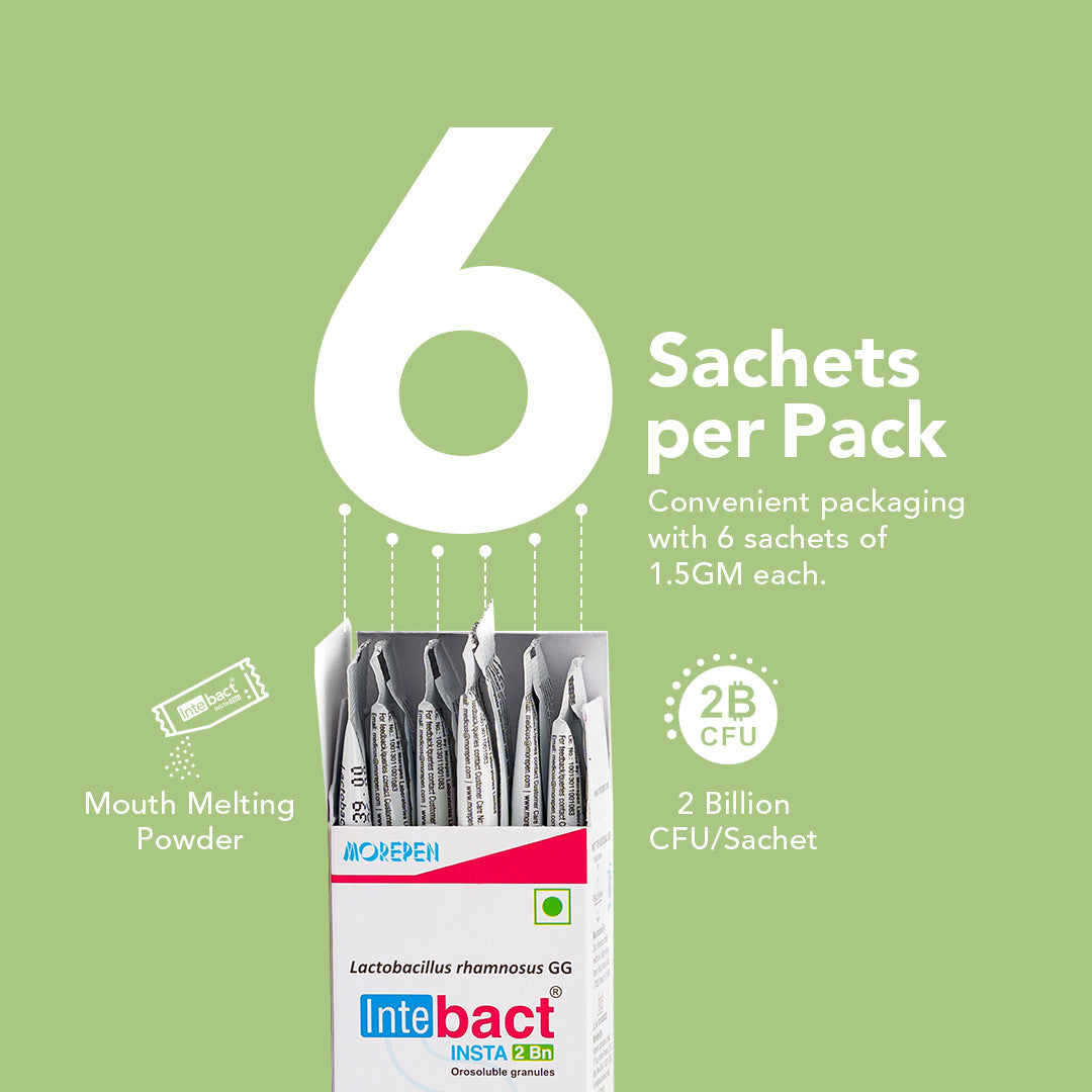 Dr. Morepen Intebact Insta Probiotic 2Bn (Vanilla Flavour)