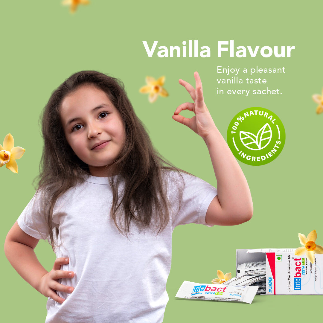 Dr. Morepen Intebact Insta Probiotic 2Bn (Vanilla Flavour)