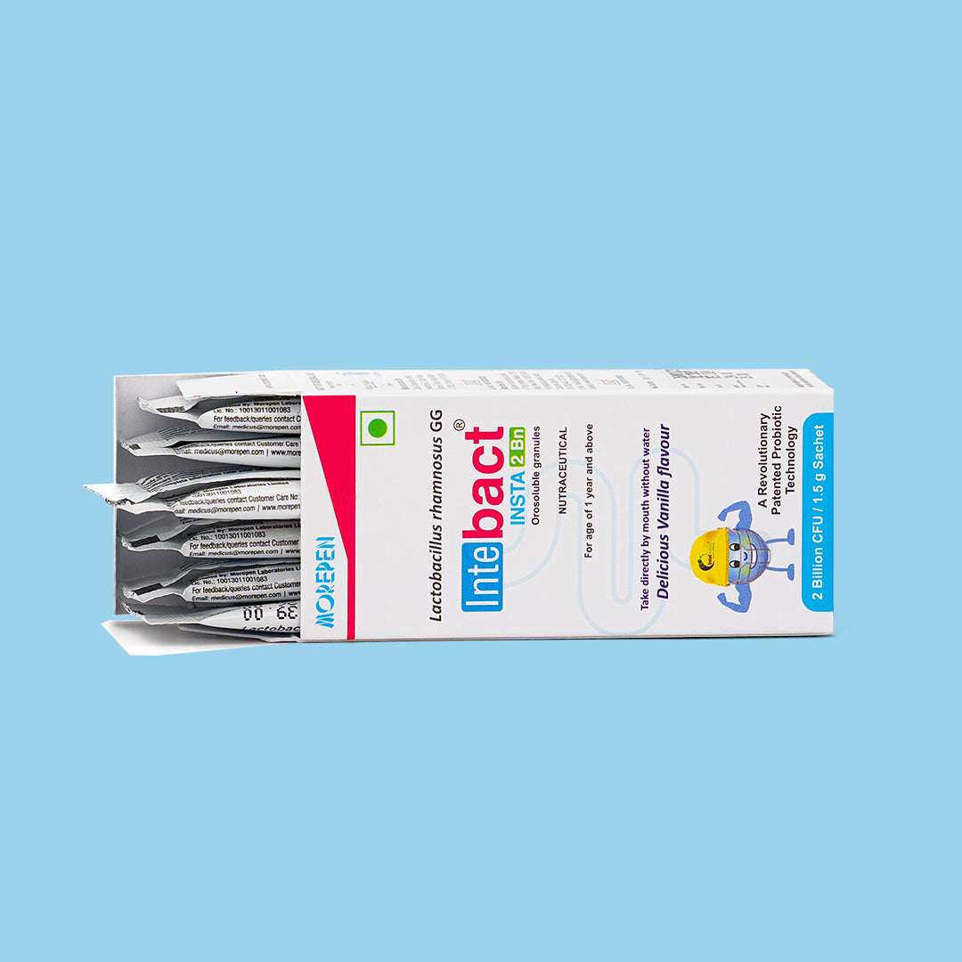 Dr. Morepen Intebact Insta Probiotic 2Bn (Vanilla Flavour)
