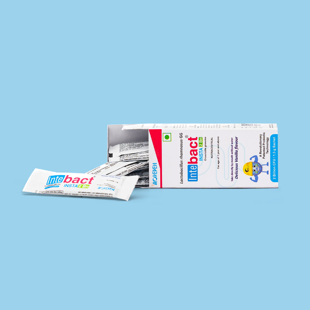 Dr. Morepen Intebact Insta Probiotic 2Bn (Vanilla Flavour)