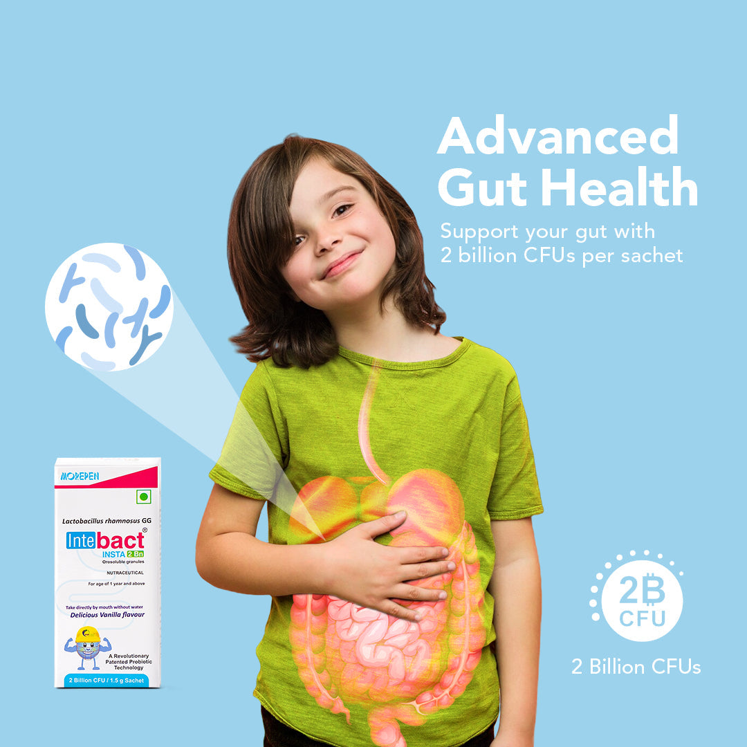 Dr. Morepen Intebact Insta Probiotic 2Bn (Vanilla Flavour)