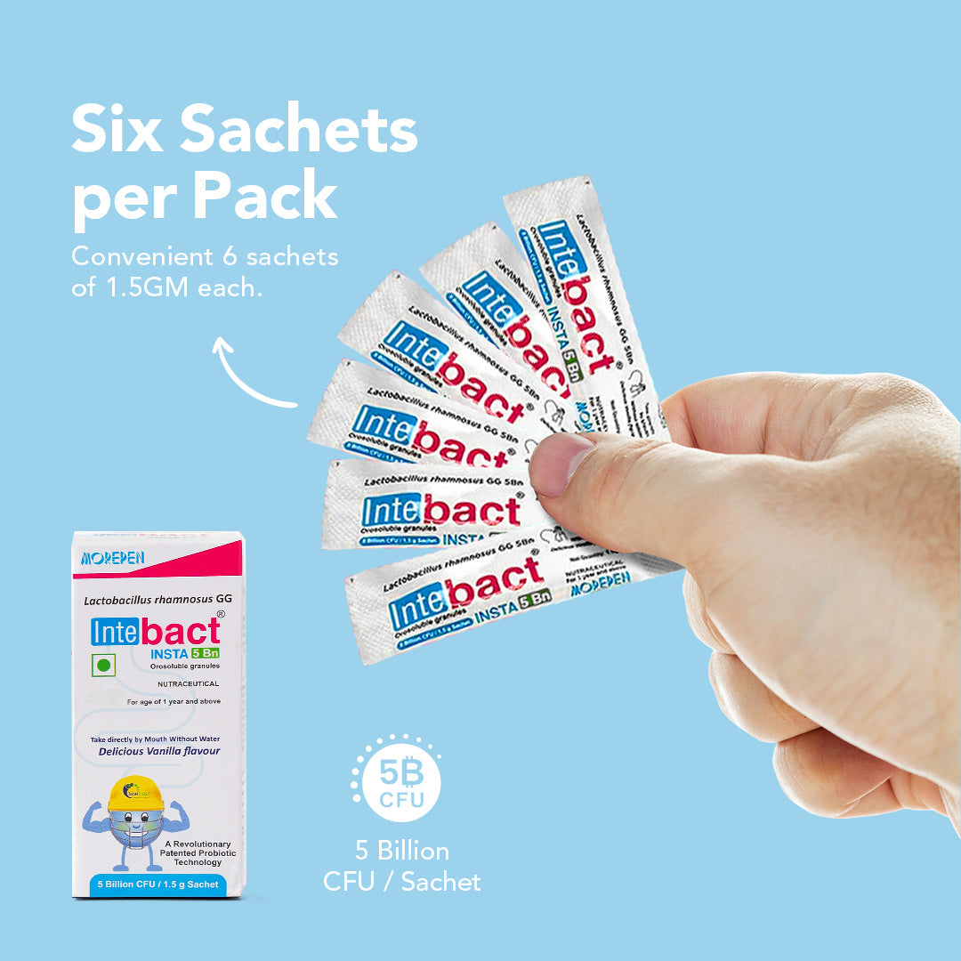 Dr. Morepen Intebact Insta Probiotic 5Bn (1.5Gm) - 6 Sachets