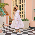 Thumbnail for The52 Women's Gorgeous Thread work Cotton Rayon Fabric Flared Dress - Distacart