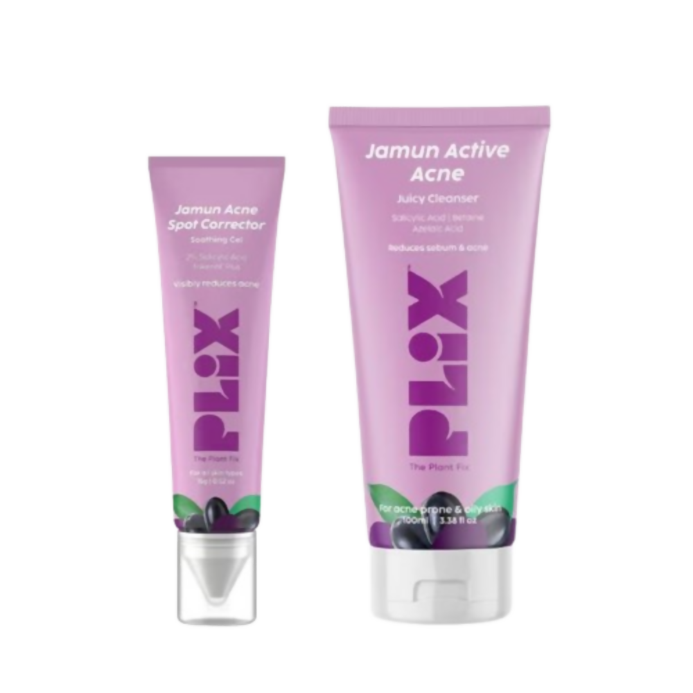 PLIX The Plant Fix Salicylic Acid Face Cleanser & Spot Corrector Gel Combo - Distacart