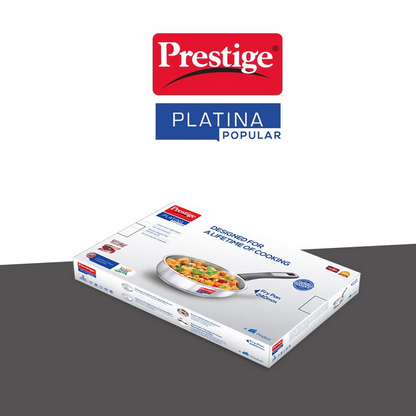 Prestige SS Platina Popular Fry Pan - Silver - Dista