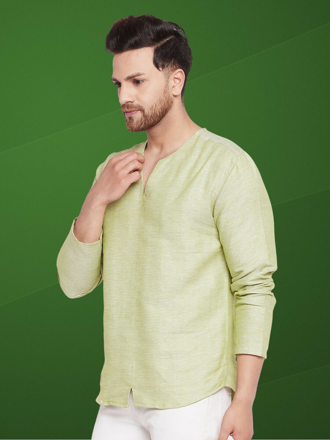 Even Apparels Men's Pure Cotton Green Kurta - Distacart
