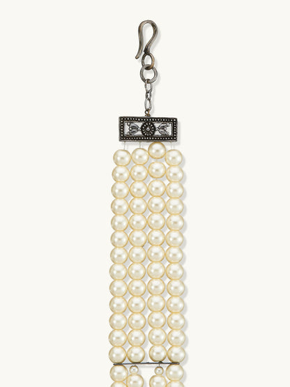 Nuyug Pearl Beaded Jade Stone Choker Necklace - Distacart