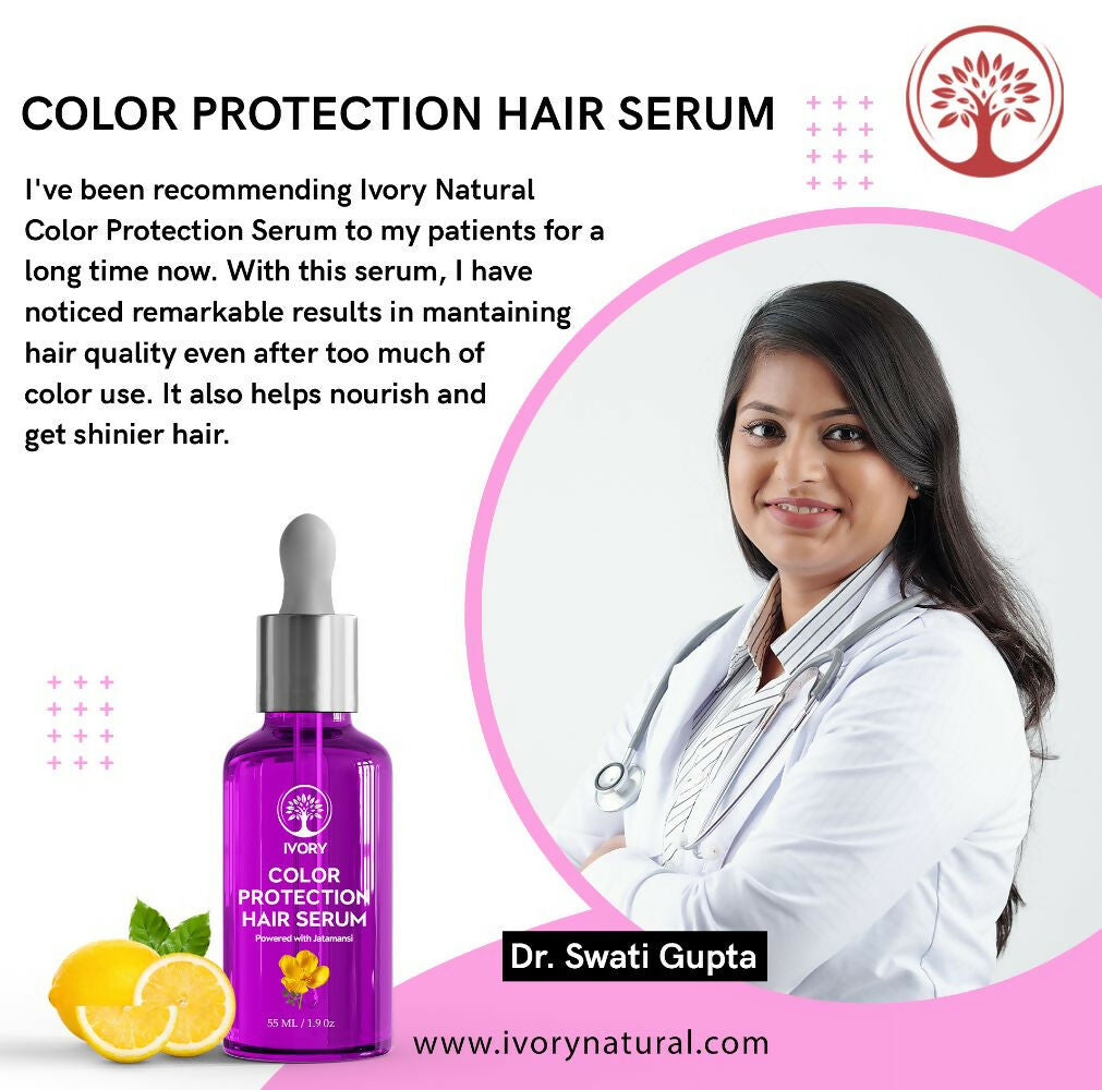 Ivory Natural Color Protection Hair Serum Potent Serum To Protect Your Hair - Distacart
