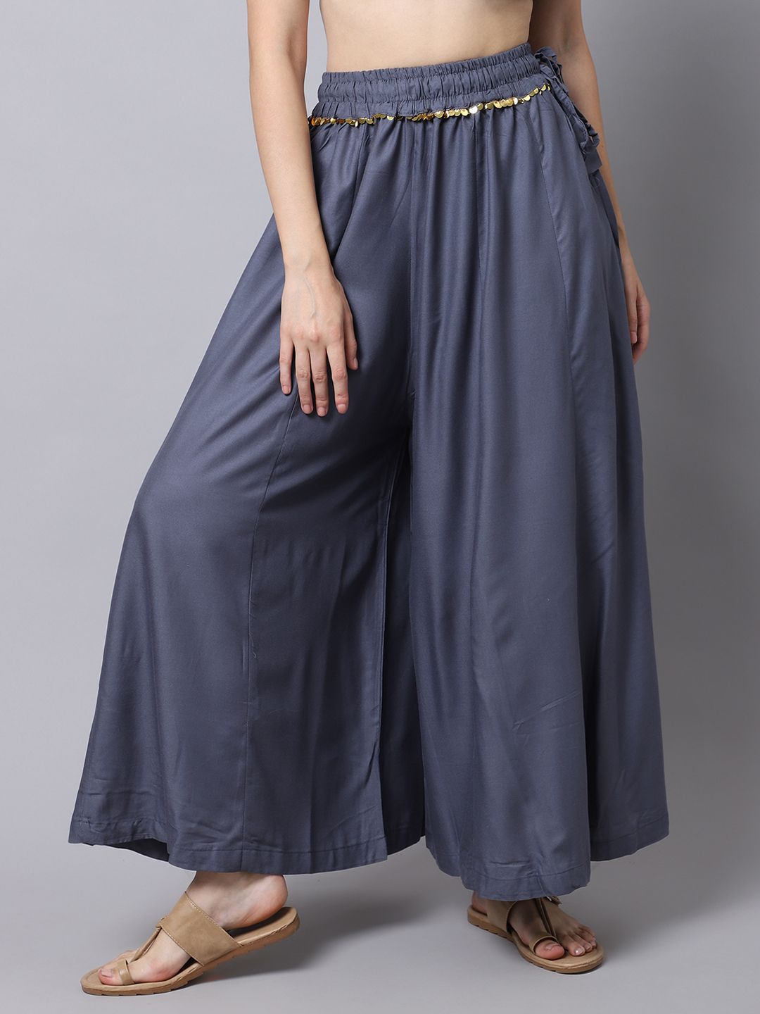 TAG 7 Women Flared Ethnic Palazzos - Distacart