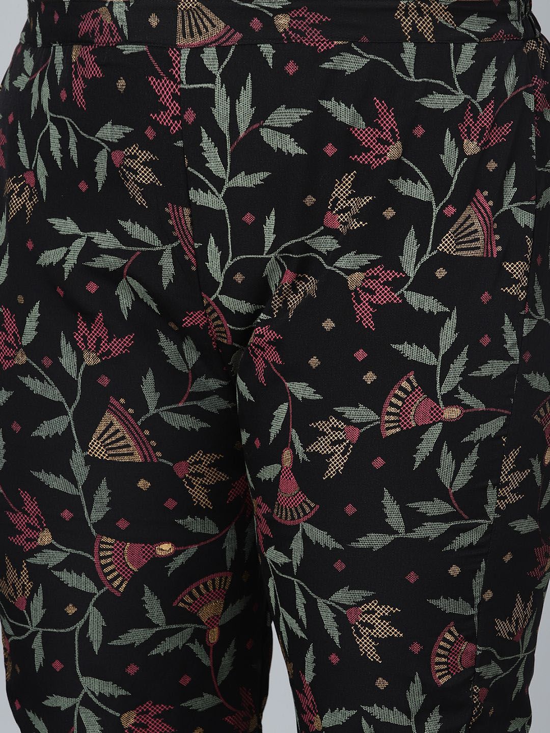 Sztori Plus Size Floral Printed Straight Kurta With Trouser - Distacart