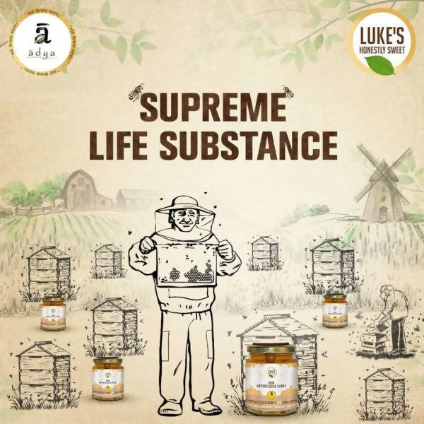 Adya Organics Raw Unprocessed Mustard Honey