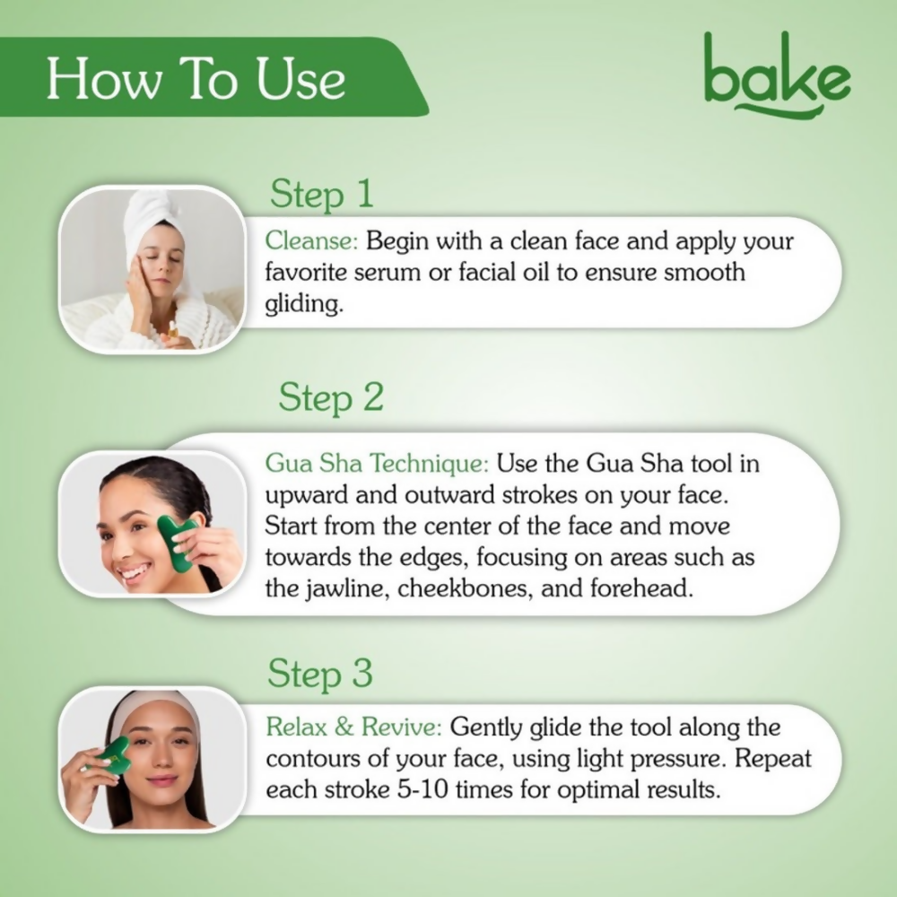 Bake Jade Gua Sha Face Massage Tool