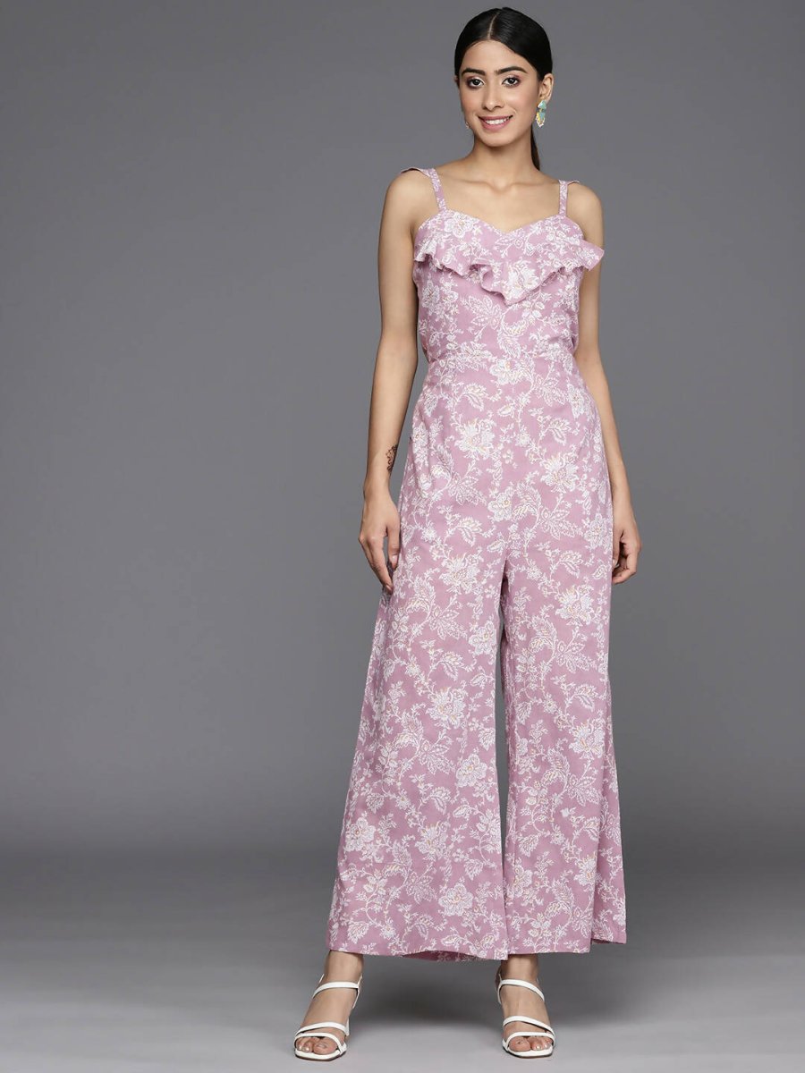 Ahalyaa Women's Traditional wear Jumpsuit - Lavender - Distacart