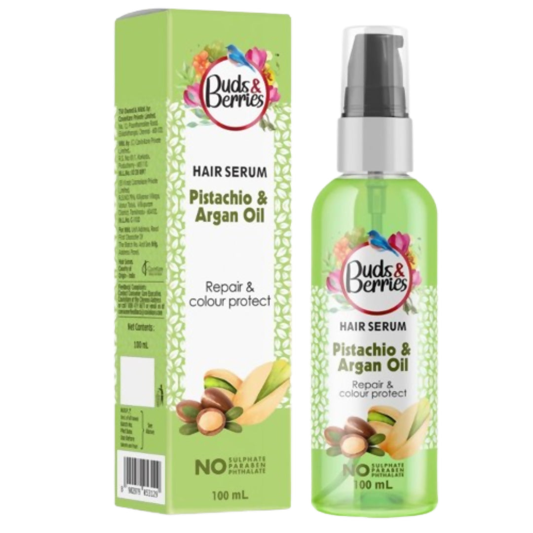 Buds & Berries Pistachio & Argan Oil Hair Serum - Distacart