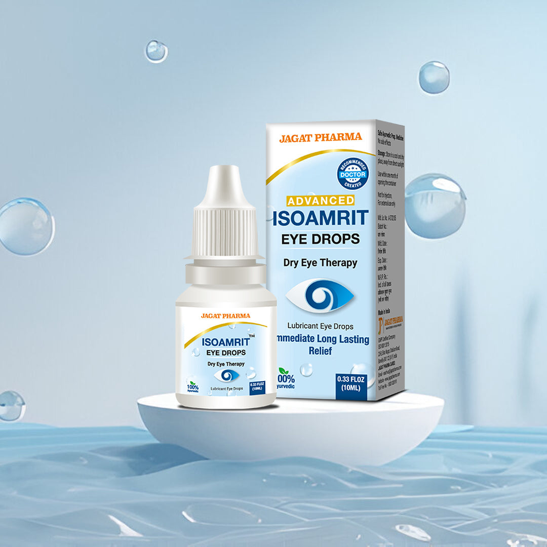 Jagat Pharma ISOAMRIT Ayurvedic Eye Drops for Dry Eyes- 10ml - Distacart