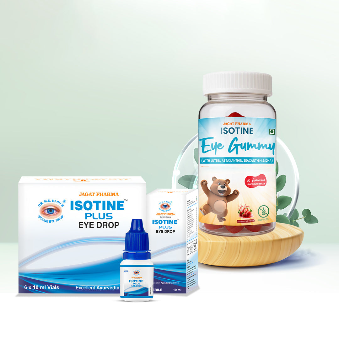 Jagat Pharma Isotine Eye Gummy (Kids) + Isotine Plus Combo: For Vibrant Vision and Lasting Eye Health - Distacart
