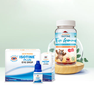 Jagat Pharma Isotine Eye Gummy (Kids) + Isotine Plus Combo: For Vibrant Vision and Lasting Eye Health