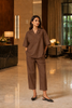 Aayaa Designer Pure Cotton Cord Set-Brown - Dista