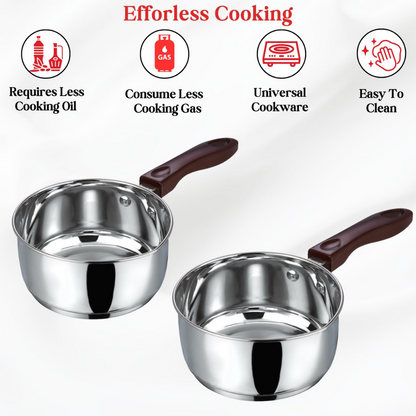 Vinod Stainless Steel Milkpan/Saucepan - Dista